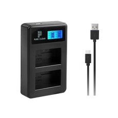PURE CLEAR Panasonic USB LCD液晶雙槽相機電池充電器, DMW-BLF19