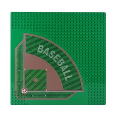 요고요 포인트 놀이판 블록 25.5 x 25.5 cm, 야구장, 1개 혼합색상