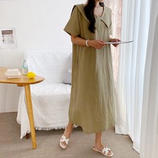 팡팡샵 임부용 R린넨 카라플레어 OPS 원피스