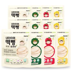 내아이애 떡뻥 쌀과자 30g 4종 x 3p 세트, 백미, 단호박, 사과, 치즈, 1세트