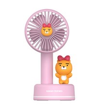 카카오프렌즈 썸머 블라스트 무선충전 선풍기 3세대, 리본라이언