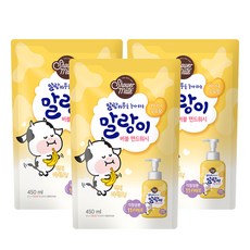 샤워메이트 말랑이 버블 핸드워시 바나나 리필, 450ml, 3개