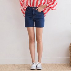 토마토팩토리 여성용 하이웨스트 스판 4부 바지