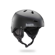 bern 마콘 1.0 귀 덮개 자전거 헬멧, 맷 블랙