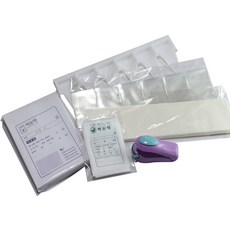 유림인쇄 약포지 유산지 100p + 패트지 100p + 약봉투 종이 50p + 지퍼백 50p + 약주걱 + 미니실링기 랜덤발송, 1세트