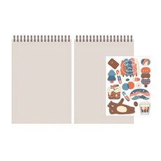 7321디자인 트윈링 모눈 노트 라로 ver2, 클라우드, 2개