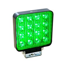 제이엠모터스 차량용 방수 LED 써치라이트 녹색 사각 확산형 48W, 1개, 110mm