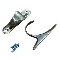 Sun Deco金屬窗簾綁繩扣環 2入+螺絲 4入, 金黑色, 1套