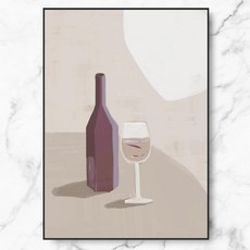 RYMD Wine Glass Still Life 액자, 블랙 수지