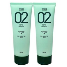아모스 녹차실감 인텐시브 모이스처 헤어팩, 2개, 250ml