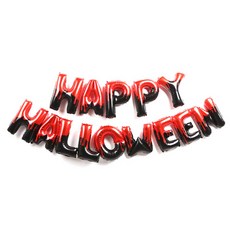 파티해 알파벳 은박 풍선 세트 HAPPY HALLOWEEN, 레드, 1세트