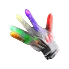 파티복닷컴 LED 핑거라이트 장갑, 혼합색상, 1개