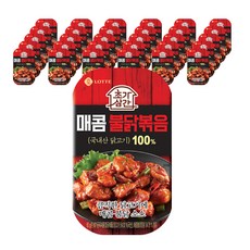 롯데푸드 초가삼간 매콤 불닭볶음 간편조리식품, 80g, 40개