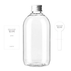 투명 페트병 ARB330 + 실버캡 + 스티커 N2S, 330ml, 10세트