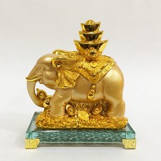 황금탑 코끼리 장식소품 BT08A, 혼합색상