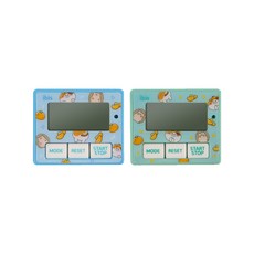아이비스 귤냥쓰 LED 스톱워치 블루 + 민트 세트 IL11338, 멀티(혼합)컬러