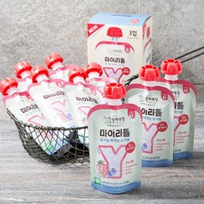 상하목장 유기농 인증 마이리틀 짜먹는 요구르트 딸기블루베리, 85g, 12개