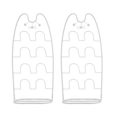 Block Mart Stance室內鞋客廳鞋收納架, 白色, 2個