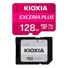 키오시아 EXCERIA PLUS HC UHS-I microSD 메모리카드 + SD 어댑터 세트, 128GB
