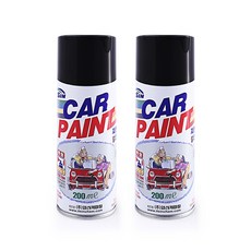 일신 스프레이 카페인트 기아 에보니블랙 EB 칼라 200ml + 마감용 투명 16 200ml, 1세트