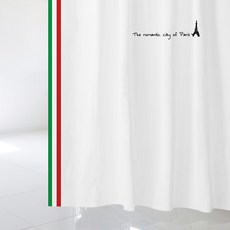 수풀 북유럽 스타일 샤워 커튼 1520 x 1880 mm sc535 + 스테인리스 고리 12p, 1세트