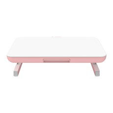 브라보텍 모니터 받침대 EQUALE AP-2003 M-DESK, 1개, 화이트 + 핑크