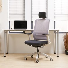 메쉬 의자-추천-생활지음 오크노 사무실의자 SOKN11PABS, LG(바디), 그레이(메쉬), 블랙(좌판)