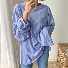 엔비룩 여성용 슬리브 트임 박스티