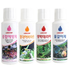 리컴 종합예방제 + 열대어비타민 + 생박테리아 + 물갈이제, 120ml, 1세트