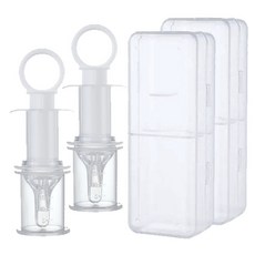 caley pets 寵物針筒餵食器+專用盒組, 白色, 2入