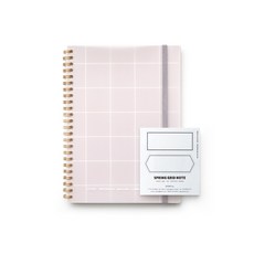 제이스토리 그리드 모눈 하드커버 스프링 노트, 핑크, 1개