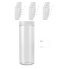 圓形雜糧桶 1000ml*10個+半透明蓋 10個+名字貼紙 S 10個, 混色