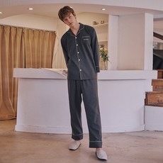이브니에 남성용 러브잇 긴소매 페어 파자마 상하의 세트 7526