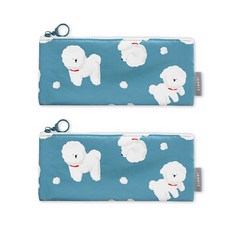아이코닉 코멜리 펜슬케이스, Bichon, 2개