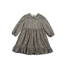 릴리빌리 여아용 리버티 랙드로빈 라운드칼라 러플 원피스