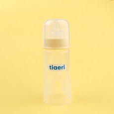 티애리 일회용 젖병 250ml 1단계 S 0~2개월, 옐로, 1개