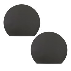 블룸엣홈 실리콘 하프 식탁매트 2p, 차콜, 37 x 32.5 cm