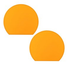 블룸엣홈 실리콘 하프 식탁매트 2p, 오렌지, 37 x 32.5 cm