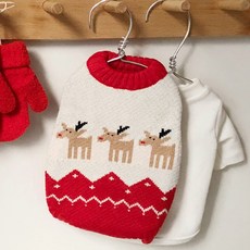 바이담수미 강아지 루돌프 니트, 레드