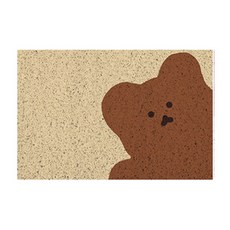 포슬 애니멀 미끄럼 방지 발매트 M, 곰, 1개