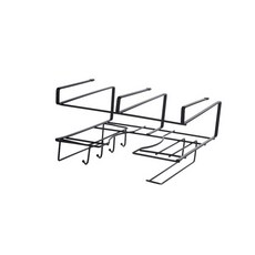 주방정리 씽크대 스페이스 선반, 블랙, 1개 - 컵선반