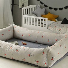 데코원 크레용 순면 유아 범퍼 쿠션 37 x 110 2p + 37 x 110 cm 2p, 그레이