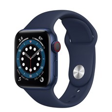 Apple 2020년 Watch Series 6 GPS + Cellular 40mm Regular, Blue Aluminium(Case), Deep Navy(Sport Band)