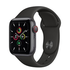 Apple 2020년 Watch SE GPS + Cellular 40mm Regular, Space Gray Aluminium(Case), Black(Sport Band)