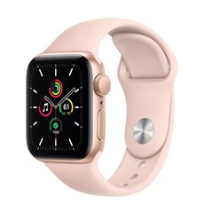 Apple 2020년 Watch SE GPS 40mm Regular, Gold Aluminium(Case), Pink Sand(Sport Band)