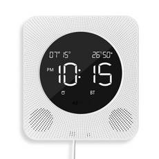 인비오 벽걸이형 LED시계 온습도계 블루투스 스피커 WM-CLOCK01, 혼합색상