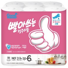 굿매너 빨아쓰는 행주타올 50매, 6개