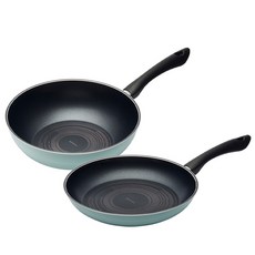 해피콜 슈팅스타 다이아몬드 프라이팬 세트 2p, 혼합색상, 프라이팬 28cm + 궁중팬 28cm