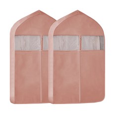 더플로우 확장형 부직포 지퍼형 옷커버 핑크 60 x 10 x 128 cm, 1개입, 2개