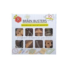 TUCO.B Brain Busters 木製拼圖 4 件+鑄造拼圖 4 件套組, 8件, 混色
